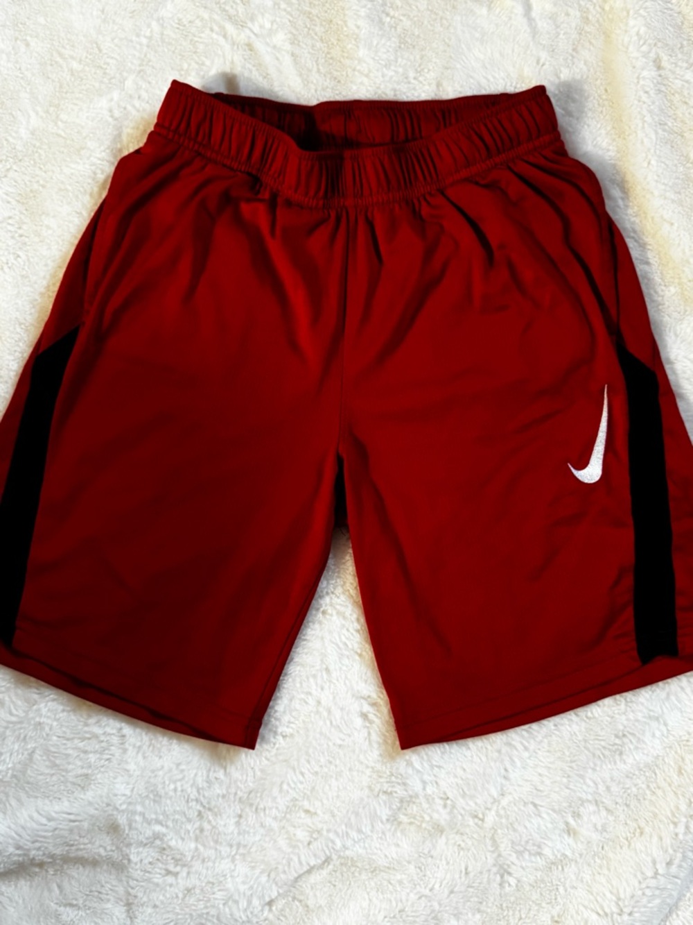 Nike Red and Black Kids Athletic Shorts